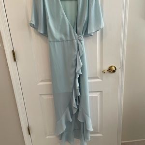 Powder blue high-low dress